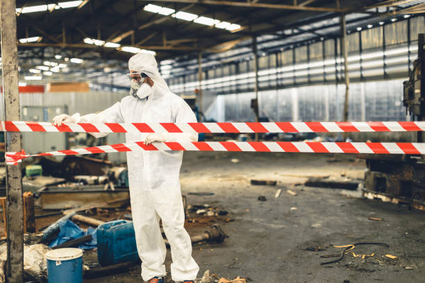Professional Sewage Cleanup technician working in Westport, WA
